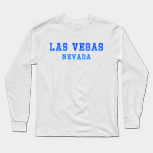 Blue Gradient Las Vegas Nevada Logo / Lettering Long Sleeve T-Shirt